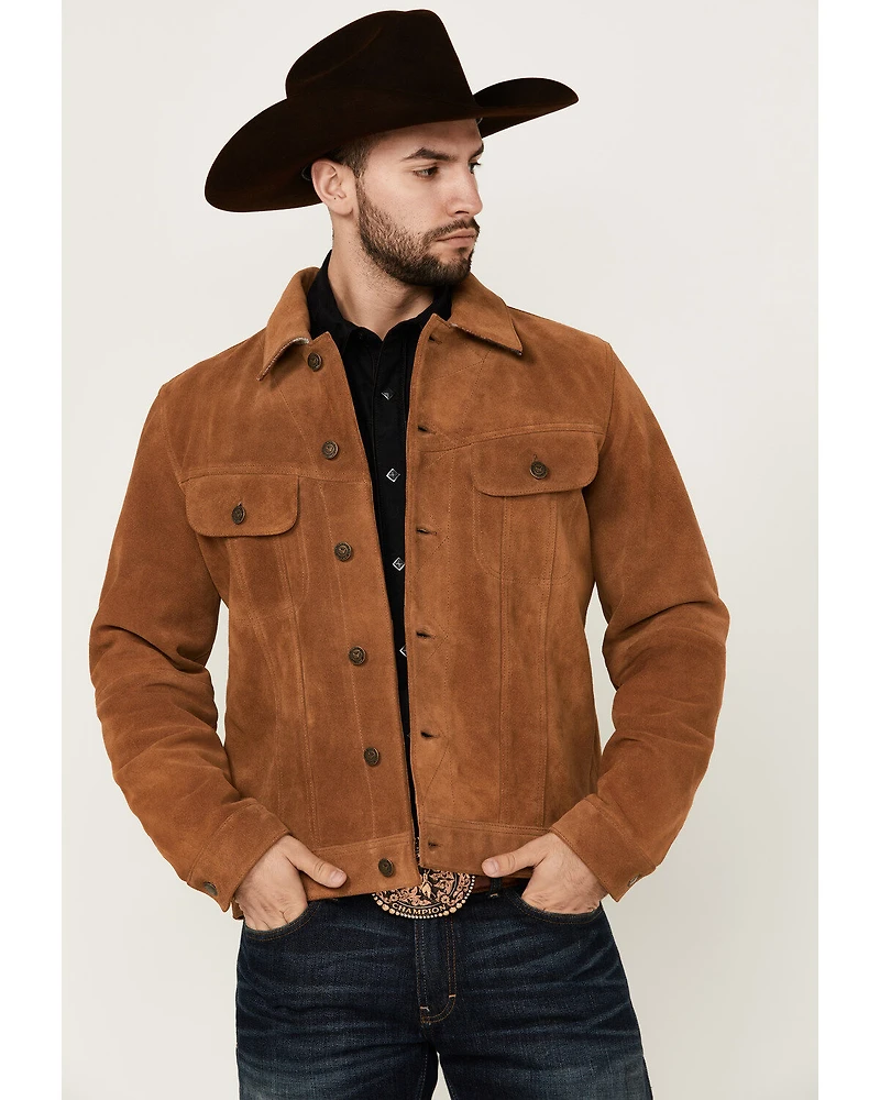 Cody James Men's Fire Smoke Suede Sweater Insert Jacket