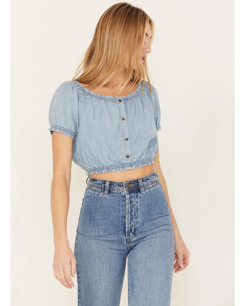 Cleo + Wolf Women's Off The Shoulder Peasant Top