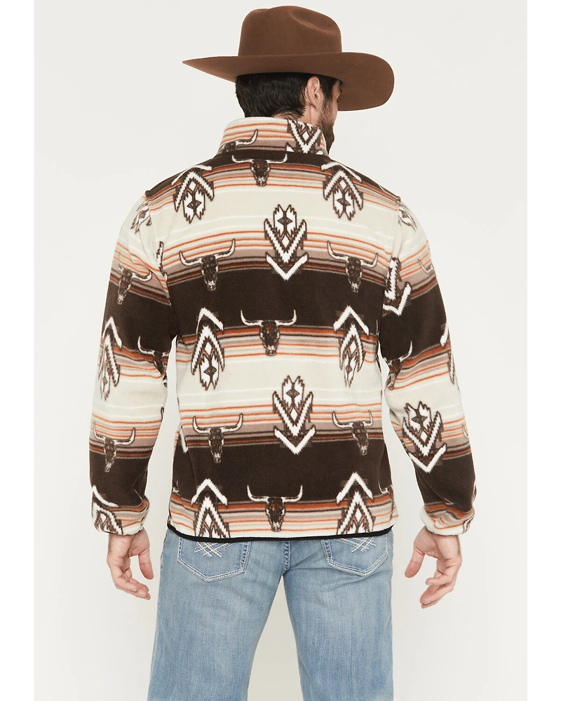Cowboy Hardware Men's Southwestern Striped 1/4 Snap Pullover