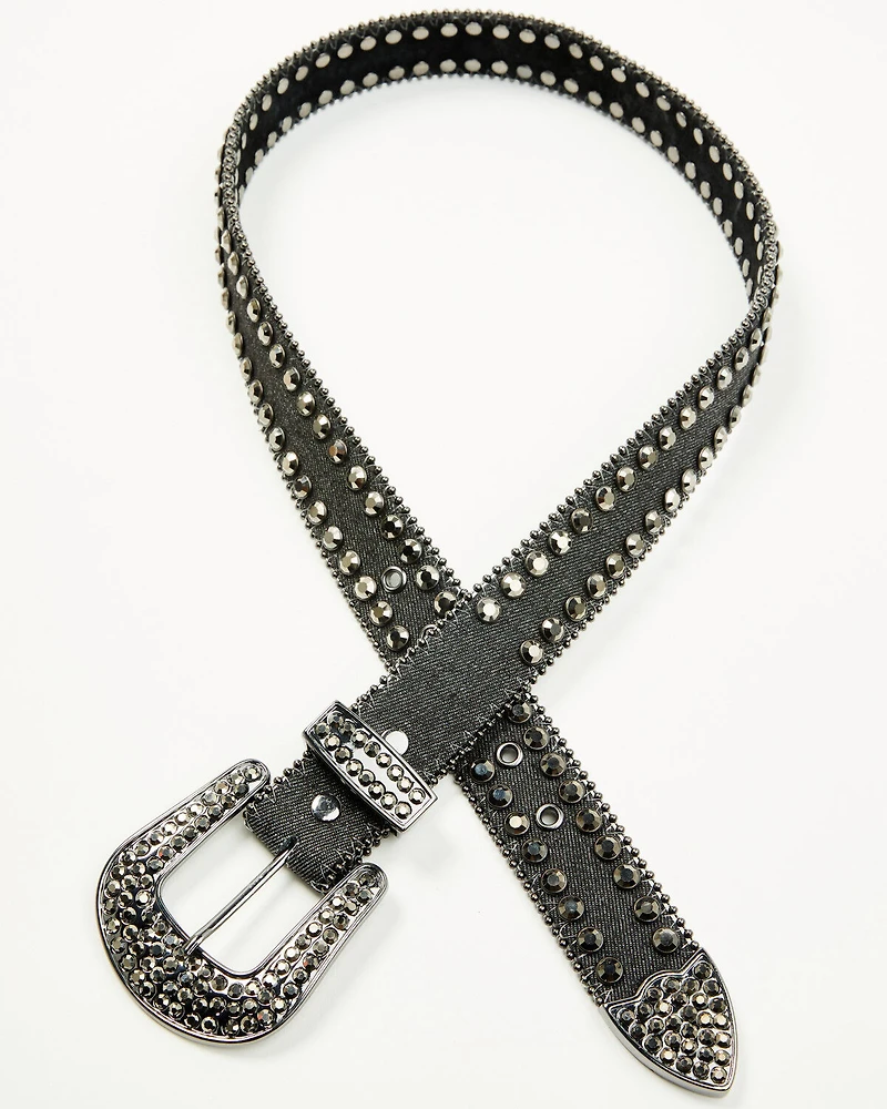 Shyanne Women's Denim Embellished Bling Belt