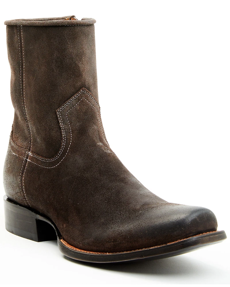 Moonshine Spirit Men's 8" Pancho Roughout Zipper Western Boots - Square Toe