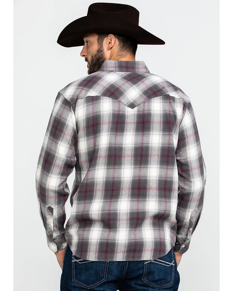 Resistol Men's Brazos Ombre Large Plaid Long Sleeve Western Shirt