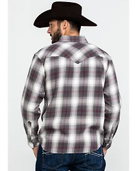 Resistol Men's Brazos Ombre Large Plaid Long Sleeve Western Shirt