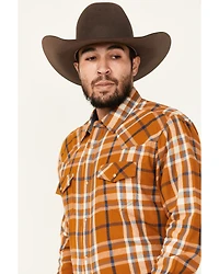 Cody James Men's Tidal Wave Plaid Print Long Sleeve Snap Western Flannel