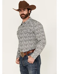 Gibson Trading Co Men's Lava Lamp Spade Print Long Sleeve Snap Western Shirt