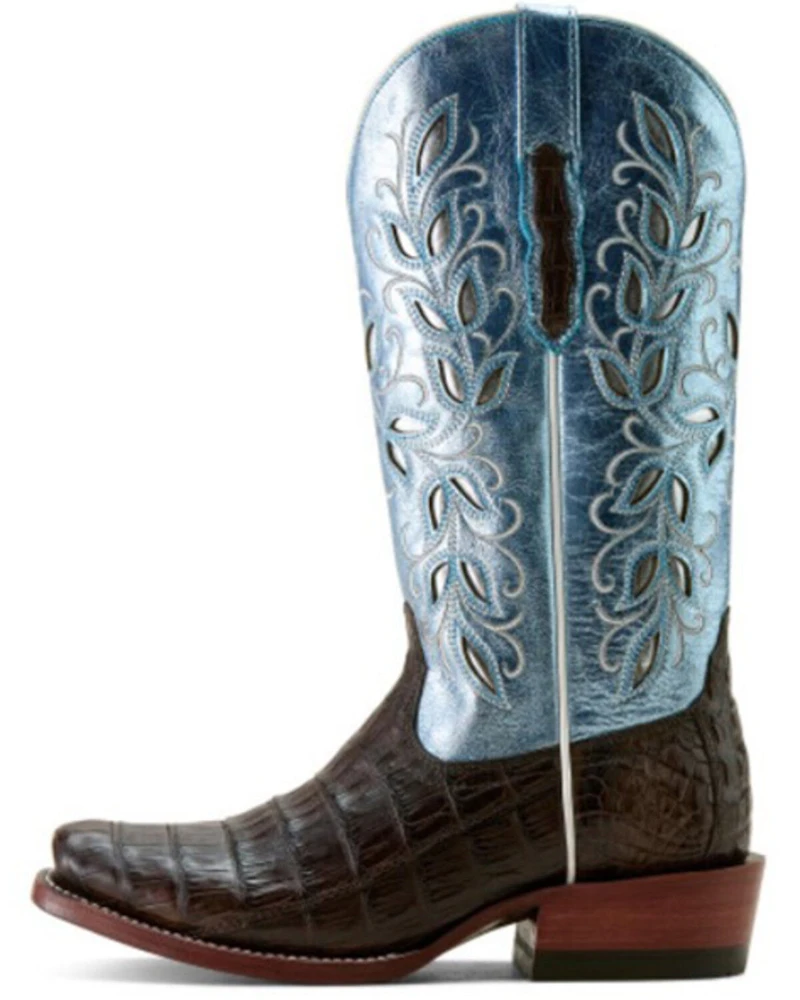 Ariat Women's Futurity Silk Exotic Caiman Western Boots - Square Toe