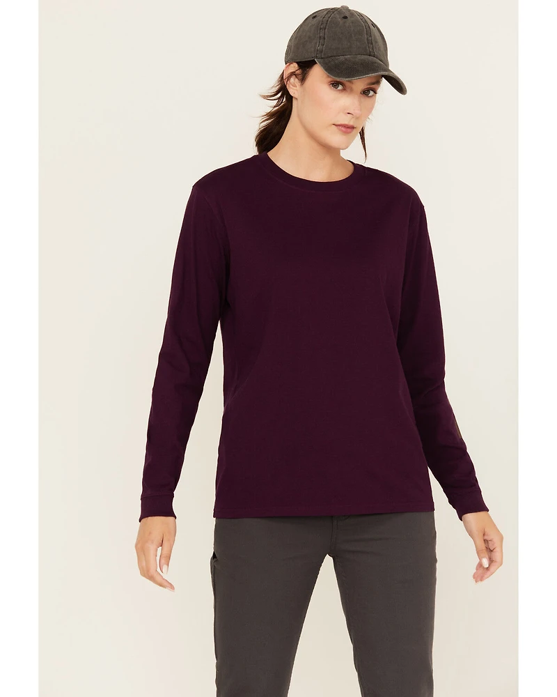 Carhartt Women's Logo Loose Fit Heavyweight Long Sleeve Graphic Work Tee