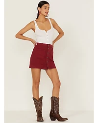 Shyanne Women's Button Front Denim Mini Skirt