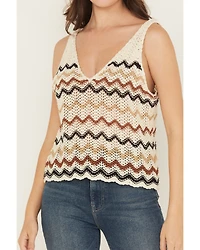 Wrangler Retro Women's Striped Print Sleeveless Sweater Tank Top