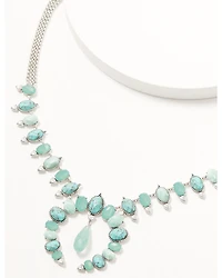 Lainey Wilson Women's Blue Moonshine Squash Blossom Statement Necklace