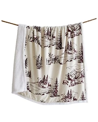 HiEnd Accents White Pine Sherpa Throw