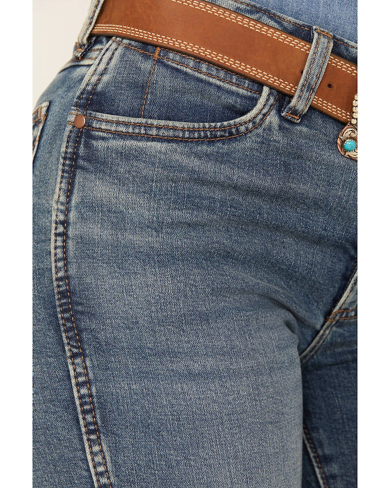 Wrangler Retro Women's Medium Wash High Rise Stretch Trouser Jeans
