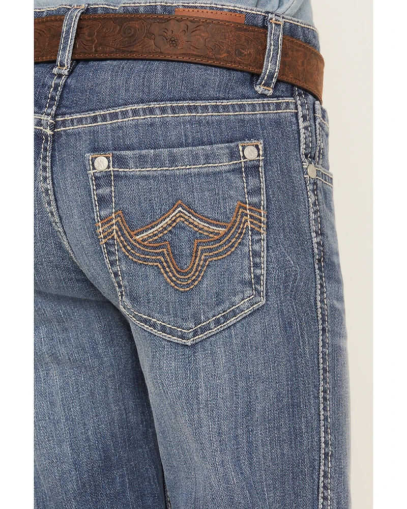 Shyanne Girls' Light Wash Stretch Bootcut Riding Jeans