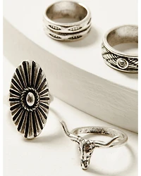 Idyllwind Women's Silver Catalina 5-piece Ring Set