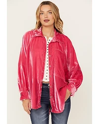Free People Women's Night Skies Velvet Long Sleeve Top