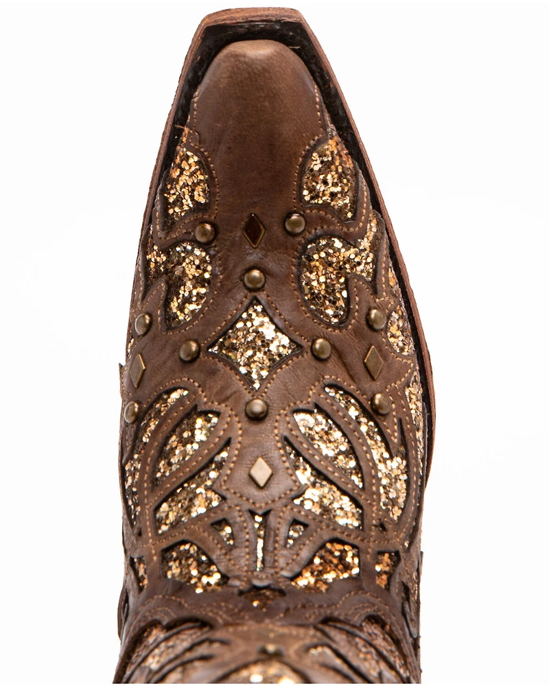 Corral Women's Golden Luminary Roots Western Boots - Snip Toe