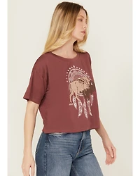 Ariat Women's Buffalo Short Sleeve Cropped Graphic Tee