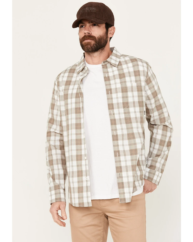 Brothers and Sons Men's Sallisaw Plaid Print Performance Long Sleeve Button Down Western Shirt