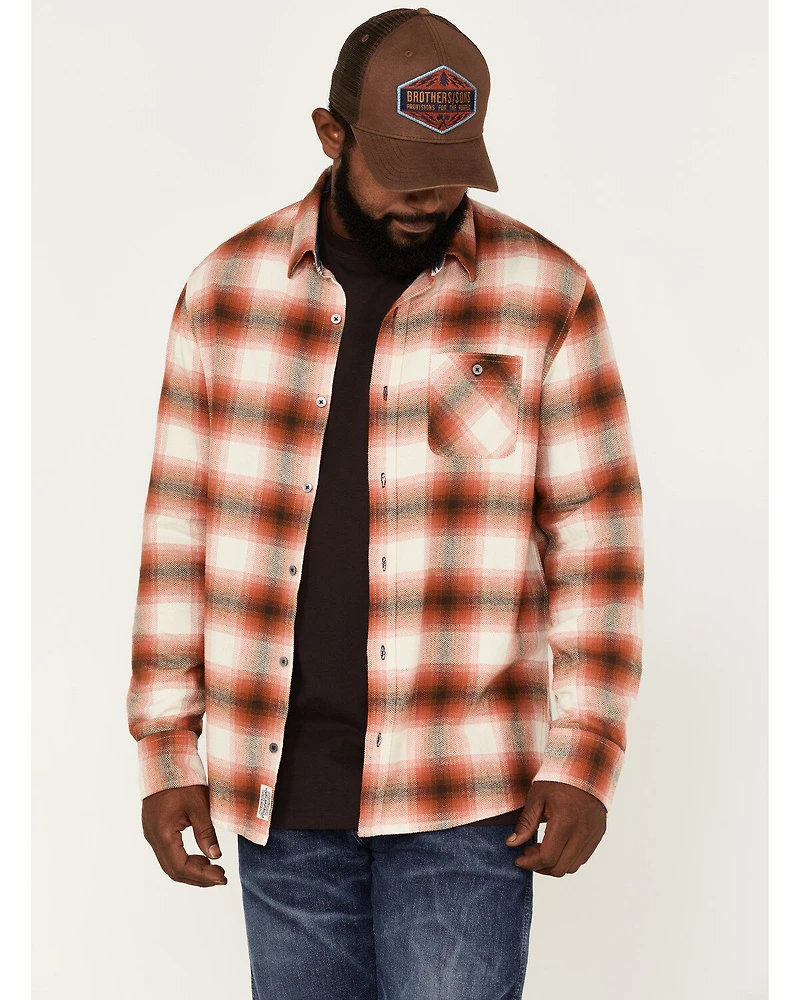 Flag & Anthem Men's Sanders Large Plaid Long Sleeve Button Down Flannel Shirt