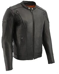 Milwaukee Leather Men's 4X Side Lace Vented Scooter Jacket - Big