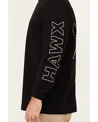 Hawx Men's X Long Sleeve Graphic Work T-Shirt
