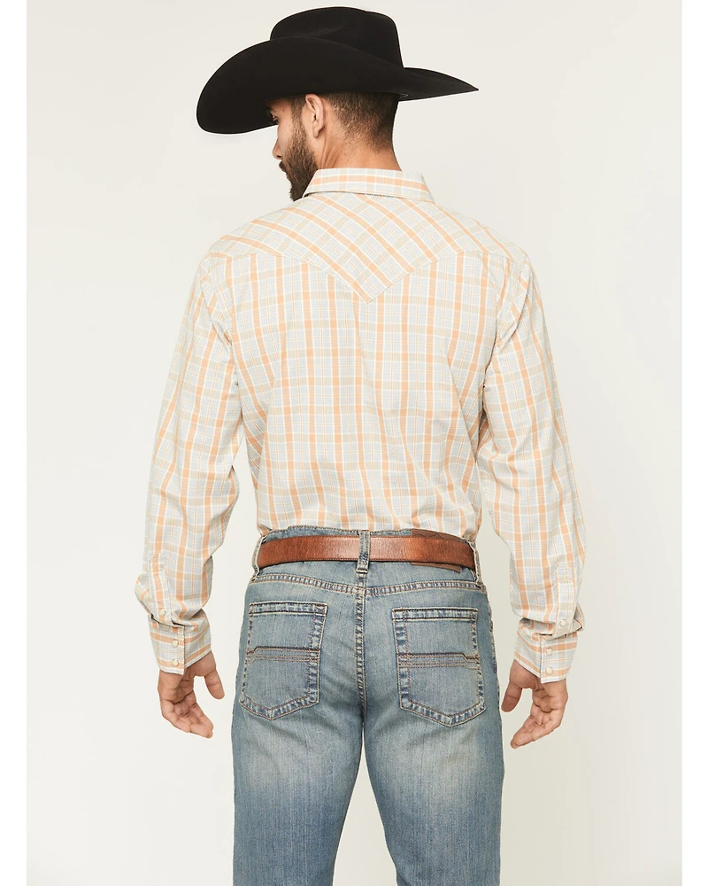 Cody James Men's Tanhue Plaid Print Long Sleeve Snap Western Shirt