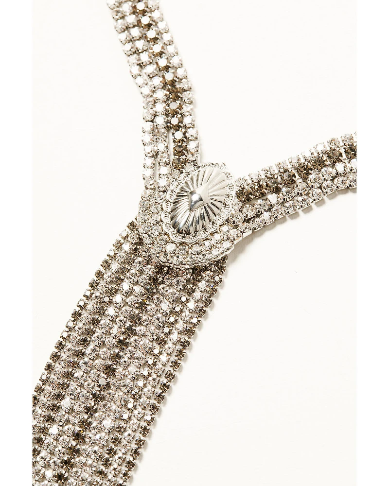 Wonderwest Women's Annalee Rhinestone Lariat Necklace