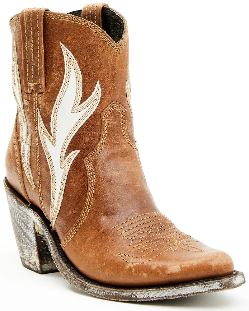 Liberty Black Women's Evan Flame Western Booties - Snip Toe