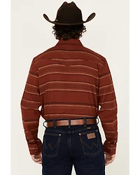 Blue Ranchwear Men's Range Striped Long Sleeve Snap Western Shirt