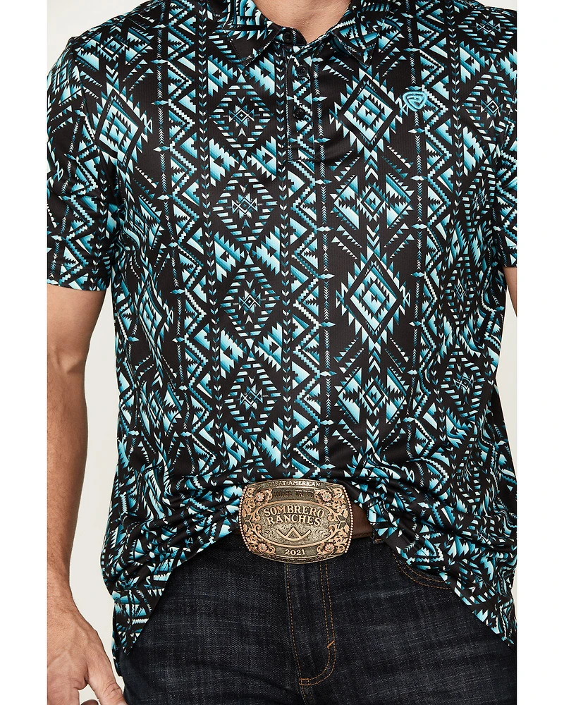 Rock & Roll Denim Men's Boot Barn Exclusive Southwestern Print Short Sleeve Polo Shirt
