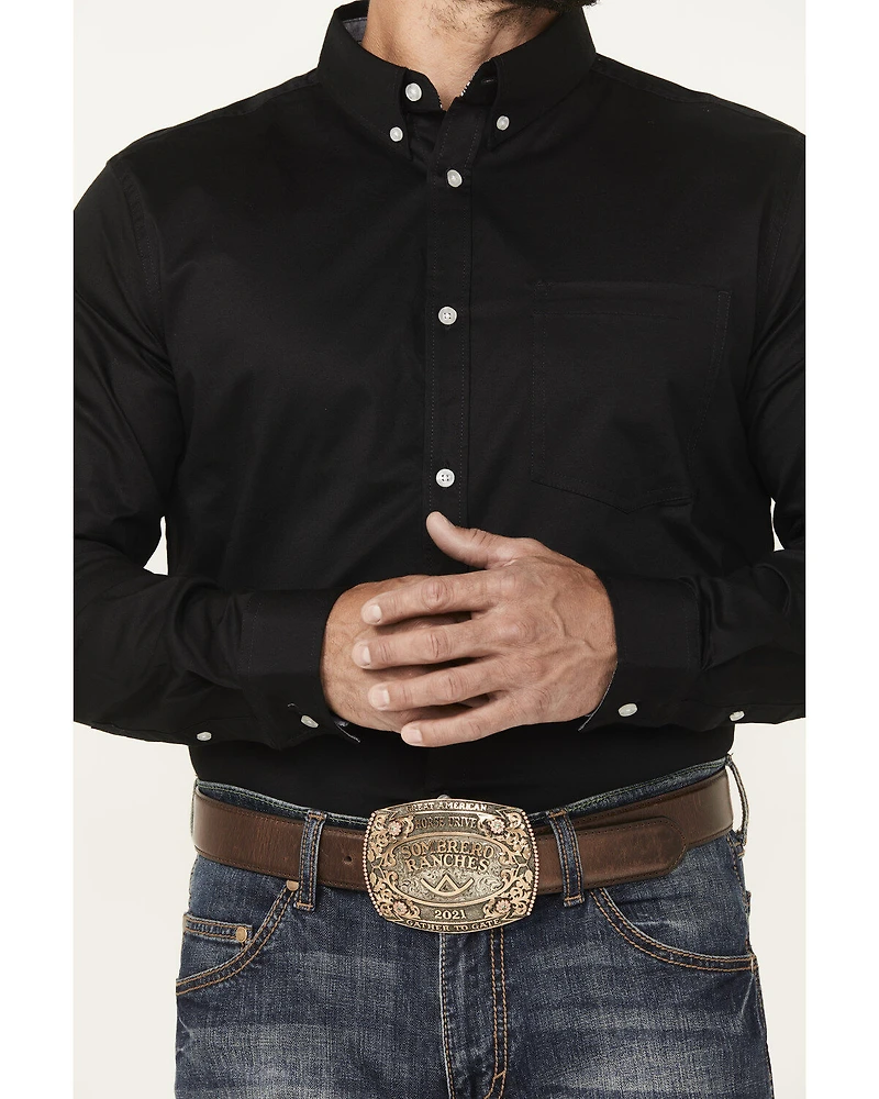 Cody James Men's Basic Twill Long Sleeve Button-Down Performance Western Shirt - Tall