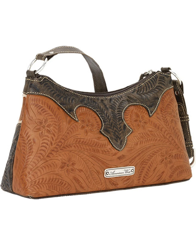 American West Golden Tan Desert Wildflower Shoulder Bag