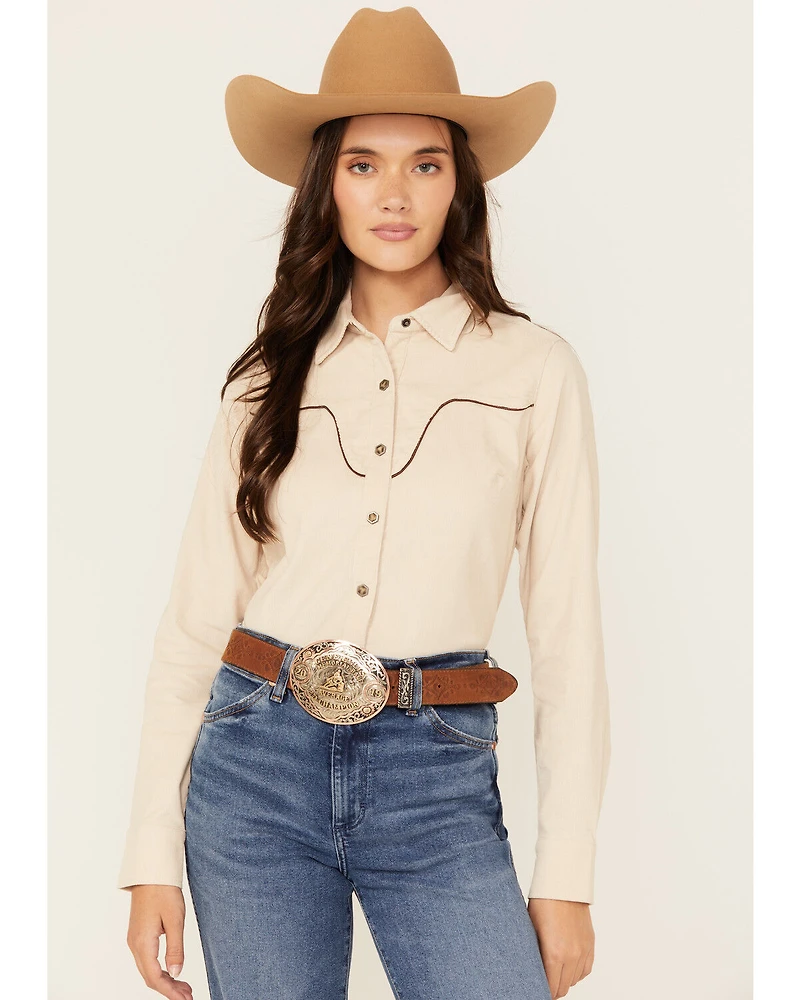 Shyanne Women's Corduroy Long Sleeve Snap Western Shirt