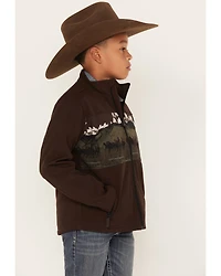 Cody James Boys' Western Scenic Print Softshell Jacket