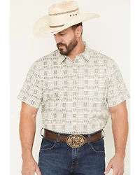 Gibson Trading Co Men's Chicken Scratch Southwestern Print Short Sleeve Button-Down Western Shirt