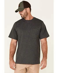 Hawx Men's Solid Charcoal Forge Short Sleeve Work Pocket T-Shirt - Big