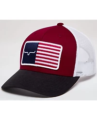Kimes Ranch Men's American Flag Patch Mesh Back Trucker Cap
