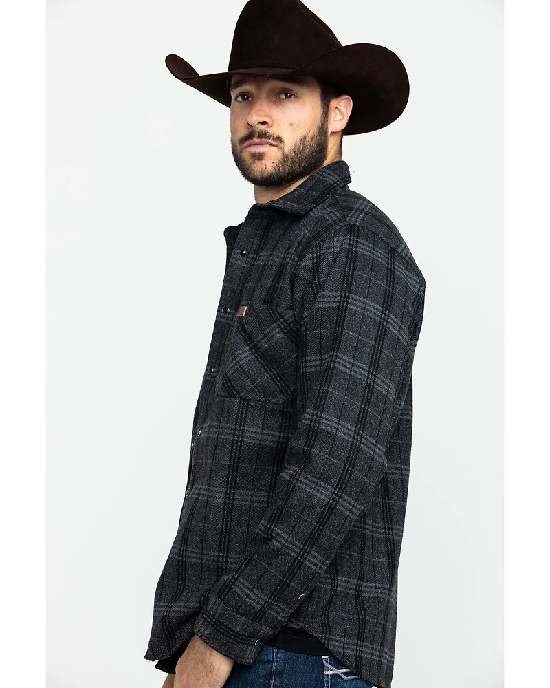 Outback Trading Co. Men's Black Clyde Big Flannel Shirt