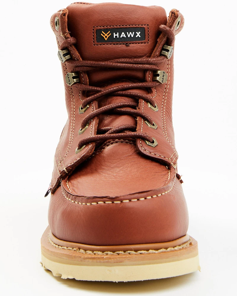 Hawx Men's USA Moc Wedge Value Work Boots - Soft Toe
