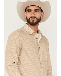 Gibson Trading Co Men's Lampshade Geo Print Long Sleeve Button-Down Stretch Western Shirt