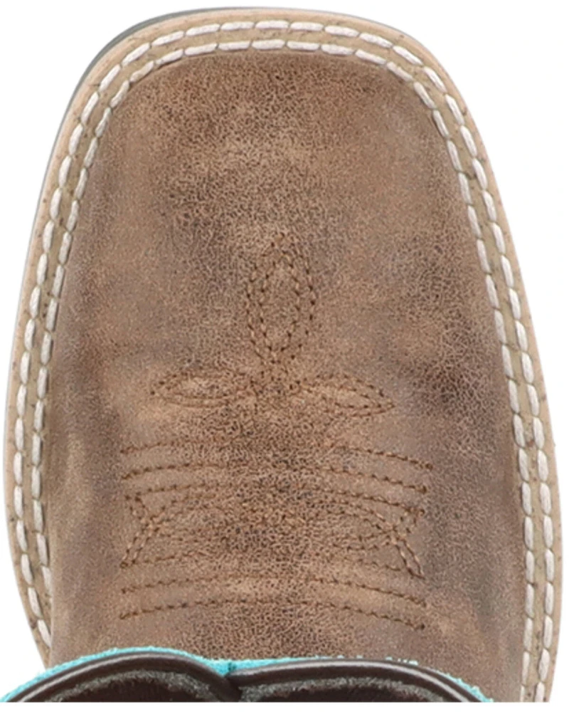 Smoky Mountain Little Girls' Rustic Rider Western Boots - Broad Square Toe
