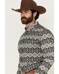 RANK 45® Men's Blaze Southwestern Striped Long Sleeve Button-Down Stretch Western Shirt