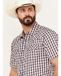 Gibson Trading Co Men's Pointed Arrow Plaid Short Sleeve Western Snap Shirt