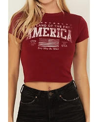 Youth Revolt Women's Land Free Short Sleeve Graphic Tee