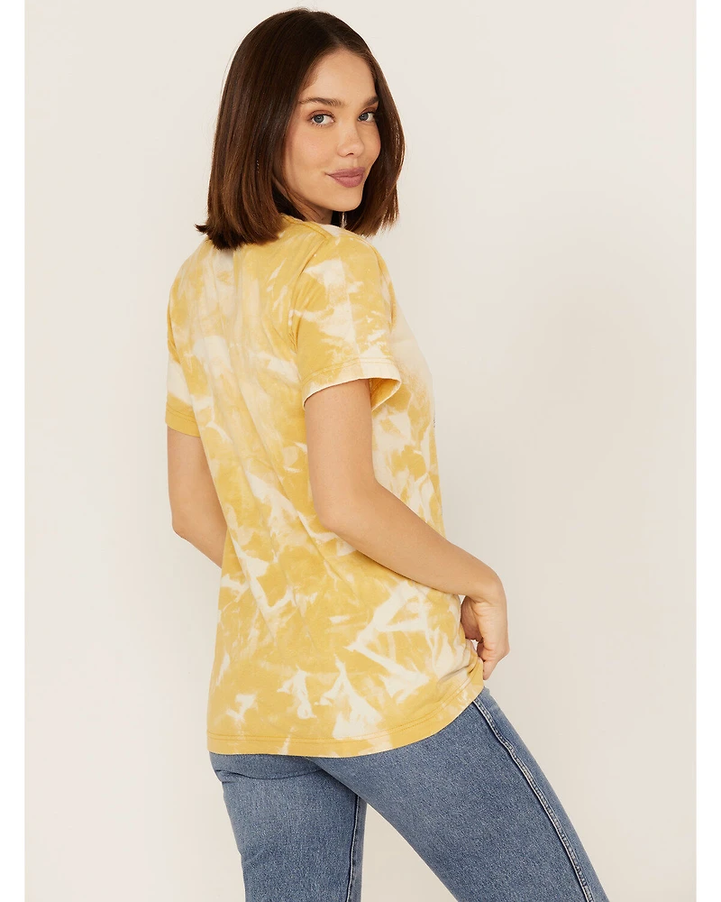 Bohemian Cowgirl Women's Like My Man Ripped Graphic Bleach Spray Tee
