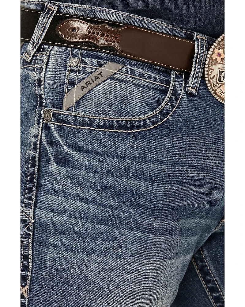 Ariat Men's M2 Medium Wash Relaxed Bootcut Stretch Denim Jeans