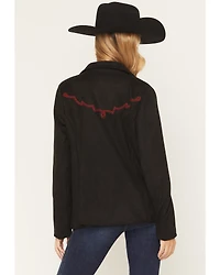 Outback Trading Co Women's Loretta Boot Stitch Button-Down Blazer