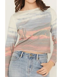 Rock & Roll Denim Women's Sunset Scene Long Sleeve Shirt