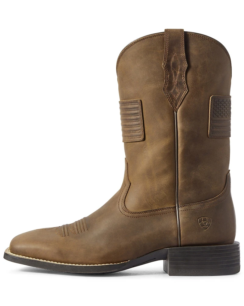 Ariat Men's Sport Patriot II American Flag Western Performance Boots - Broad Square Toe