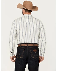 Cody James Men's Southwestern Striped Print Long Sleeve Button-Down Stretch Western Shirt